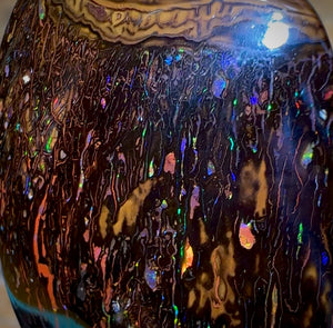 127.2cts - Huge Tribal Queensland Black Boulder Opal from Koroit