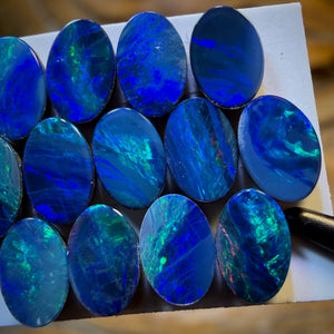 🔒5.1cts - 13x Australian Boulder Opal Doublets WHOLESALE PARCEL