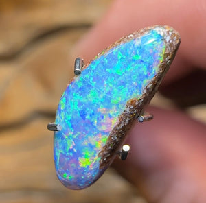 1.2cts - “Aquatic Dreams” Solid Australian Boulder Pipe Opal - Opal Whisperers