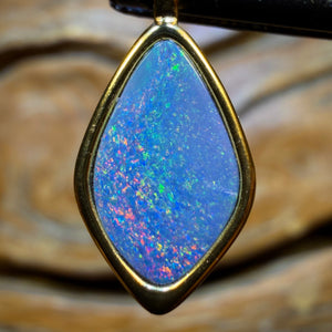 TGIF Sterling Silver G.P. - Australian Boulder Opal Doublet Pendants Red / Multi. BULK LISTING