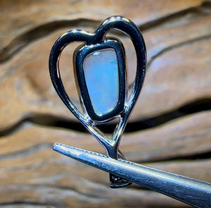 Sterling Silver - Solid South Australian Crystal Opal Pendant - Opal Whisperers