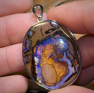 “Partners 2” Sterling Silver - Boulder Opal Splits UNISEX Pendant PAIR!