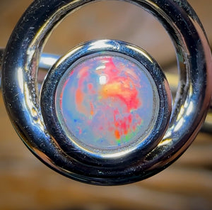 Sterling Silver - South Australian Crystal Opal Ring