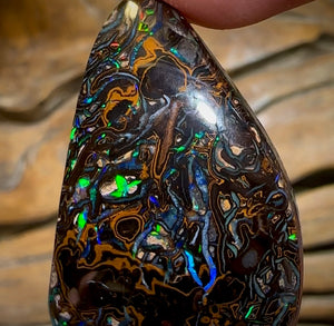 79.2cts - Top Tribal Koroit Black Nut Opal - Opal Whisperers