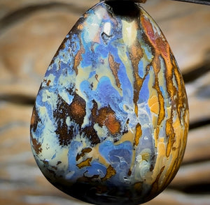 Solid Queensland Boulder Opal Pendant Awesome Wearable Tribal