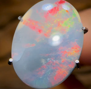 2.7cts - Red on Semi Black Opal from Lightning Ridge Bargain - Opal Whisperers