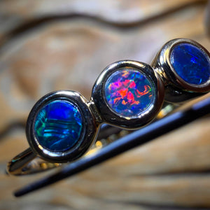 14k Gold - NEW Isaac Design Queensland Boulder Opal Doublet Ring