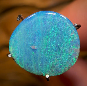 2.1cts - Scandinavian Aka Ice Blue/Green Queensland Boulder Seam Opal from Winton
