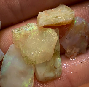 33cts - 5x Lightning Ridge Light Opal Rough Parcel