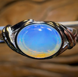Sterling Silver - South Australian Crystal Opal Ring - Opal Whisperers