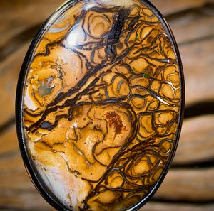 Sterling Silver - Tribal Queensland Boulder Opal Pendant BARGAIN