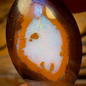 24.5cts - Rare Yowah Nut Crystal Centre Opal. Australian Boulder Opal