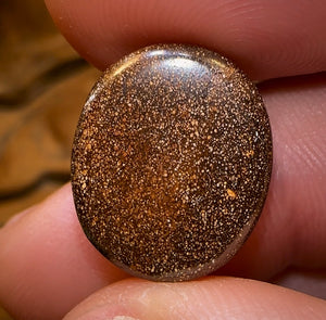 13.5cts - “The Green Planet” Queensland Boulder Opal Picture Stone from Winton - Opal Whisperers