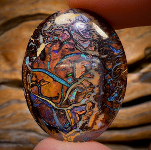38.5cts - TOP Tribal Australian Boulder Opal from Koroit