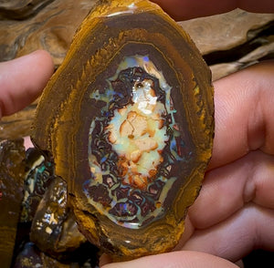 317.9g - 15x Yowah Nut Rough Pieces. Tribal and Crystal Centres Australian Opal - Opal Whisperers