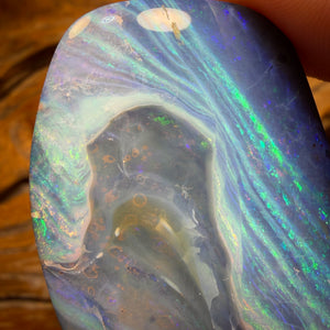 109.4cts - “Wave Break” Huge Australian Boulder Seam Opal. Top Reef Pattern Picture Stone