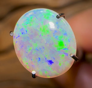 0.9cts - Lightning Ridge Crystal Opal. Double Sided - Opal Whisperers