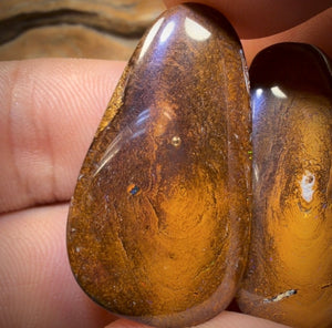 60.6cts - Tan Tribal Queensland Boulder Opal Pair