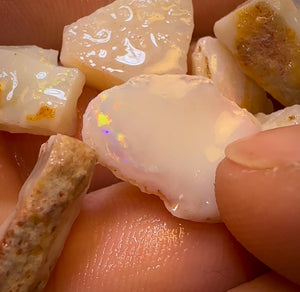 50.6cts - 10x South Australian Rare Mintabie Opal Rough Parcel