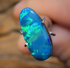 1ct - Lightning Ridge Black Opal Doublet - Opal Whisperers