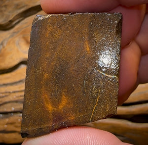 105.6cts - Australian Boulder Opal Rough Preform. Natural Split - Opal Whisperers