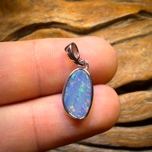 Half Price Card! Sterling Silver - Queensland Boulder Opal Doublet Pendant