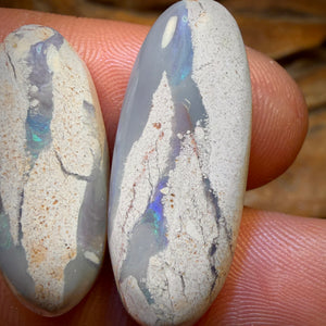 🔨 AUCTION 🔨 No Reserve 20.6cts - Lightning Ridge Opal Pair