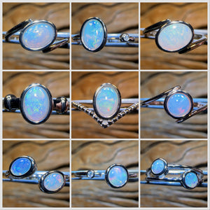 🔒Sterling Silver - WHOLESALE 9 PIECE RING PARCEL. Solid South Australian Opal Jewellery