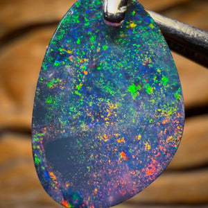 Sterling Silver - Pure Simplicity! Queensland Boulder Opal Doublet Pendant Unisex