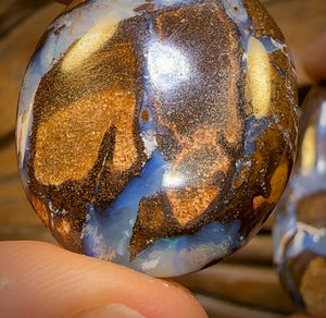 97.1cts - Big Queensland Boulder Seam Opal Pair from Winton BARGAIN