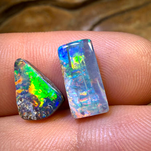 5.95cts - Top Australian Boulder Seam Opal Pair