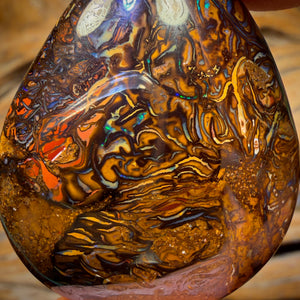 Half Price Card! 104.4cts - Tribal Yowah Nut Opal. Australian Opal