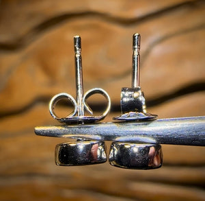 Sterling Silver - Australian Boulder Opal Doublet Stud Earrings Red/Multi. Bulk Listing