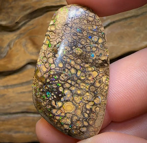 46.3cts - Yowah Nut Tribal. Australian Boulder Opal - Opal Whisperers