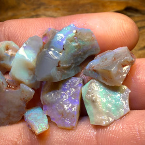 52.9cts - 11x Lightning Ridge Opal Rough Parcel