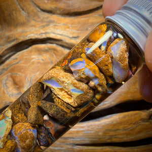 133cts - Jar of Yowah Nut Opal Rough w/ Fossil Opal