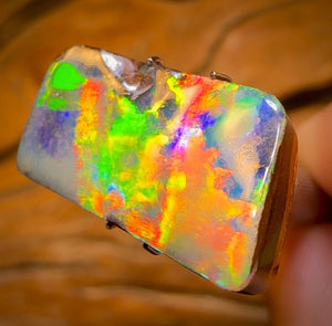 10.8cts - Super Stone Amazing ‘Concertina’ TOP GEM Yowah Nut Opal. Red Multicolours!!