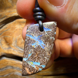 BARGAIN CARD! 30 x 16mm - Drilled Australian Boulder Opal Necklace