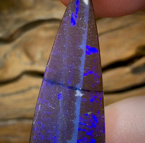 30.9cts - Bargain Solid Boulder Opal. Deep Purple - Opal Whisperers