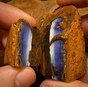 859cts - Pair of Queensland BoulderNatural Split Opal Rough Pieces