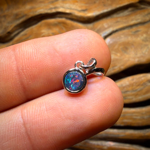 Bargain Card! Sterling Silver - Queensland Boulder Opal Doublet Pendant