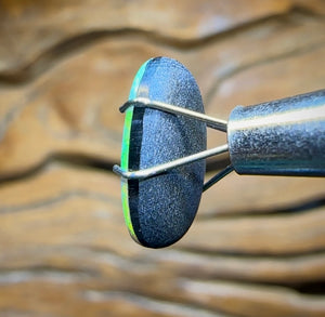 3.6cts - Lightning Ridge Black Opal Doublet. "Chemical Fire" - Opal Whisperers