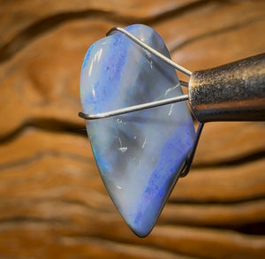 6.4cts - Lightning Ridge Semi Black Opal Rub