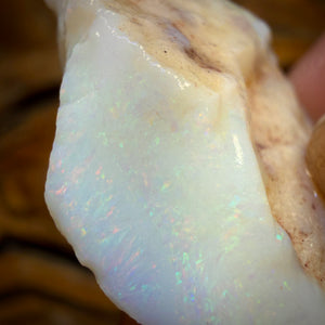 34.4cts - South Australian White Opal Rough Piece