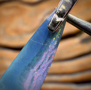 Sterling Silver - Australian Boulder Opal Doublet Pendant