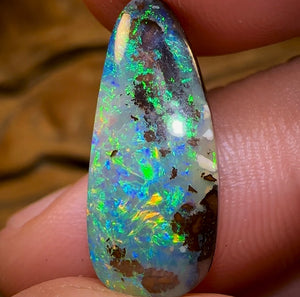 10.4cts - Yowah Opal Fossil Wood Replacement. Australian Boulder Opal - Opal Whisperers