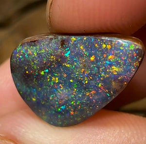 8.6cts - Gem Quality Solid Queensland Boulder Opal Unique Pattern - Opal Whisperers