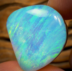 38.1cts - Best Scandinavian /Aka Ice Blue GEM Queensland Boulder Seam Opal