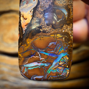 30 x 13mm - Drilled Tribal Queensland Boulder Opal Necklace