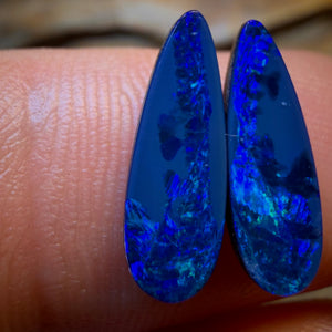Dad and Mum Card! 2.8cts - Australian Boulder Opal Doublet Pair